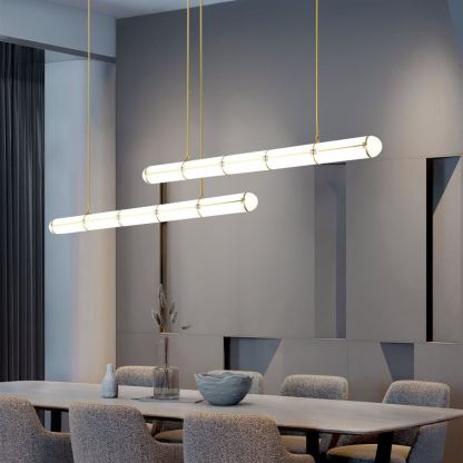 Alessio Industriell Metall Acryl Gold Schwarz Pendelleuchte Schlafzimmer Wohnzimmer