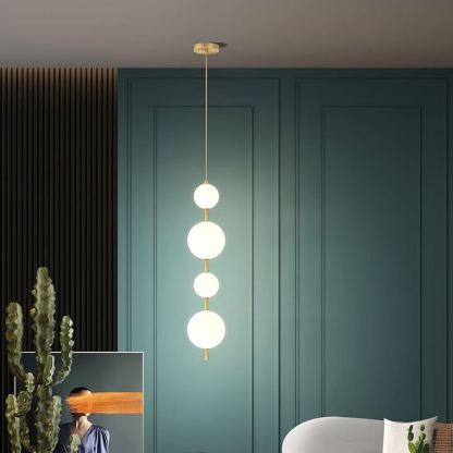 Edge Minimalismus Messing Schwarz Metall Glas Pendelleuchte Schlafzimmer Wohnzimmer