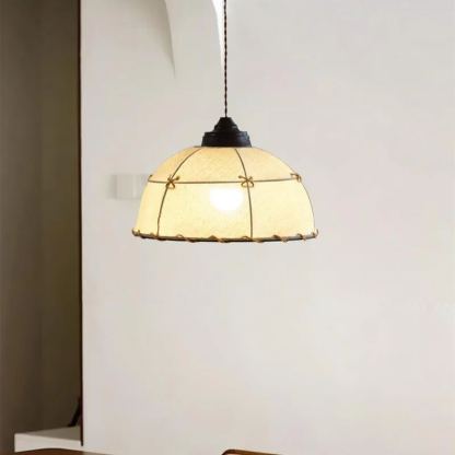 Renée Vintage Round Hanging Fabric Pendant Light Shades Dining Room