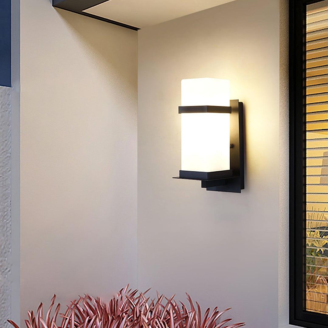 Edge Urban Glas Metall Wandleuchte Gartenpark Wasserdicht