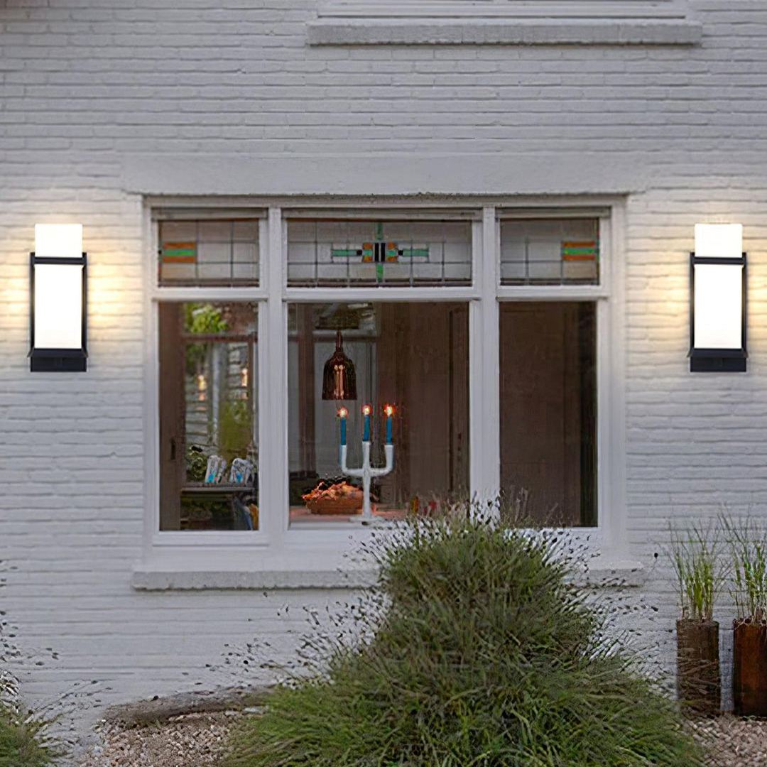 Edge Urban Glas Metall Wandleuchte Gartenpark Wasserdicht