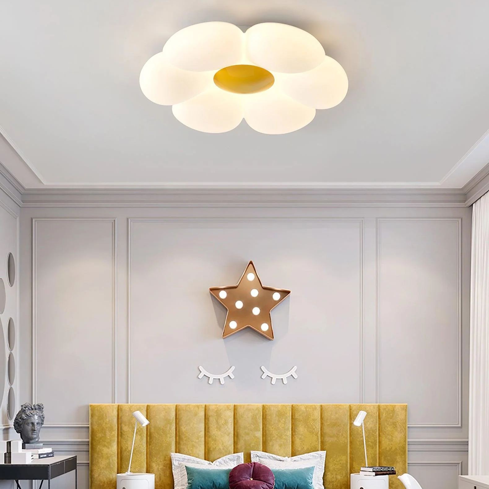 Quinn Modern Metall PE Acryl Deckenleuchte Schlafzimmer Wohnzimmer