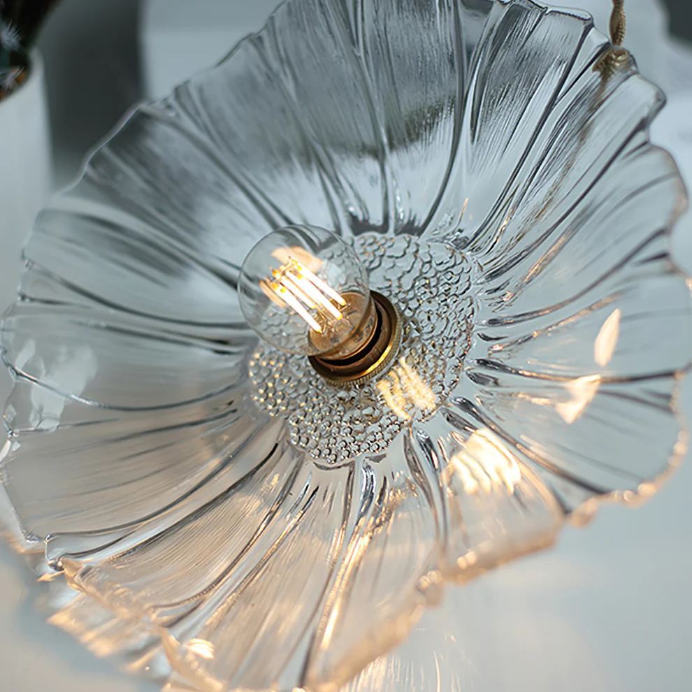 Carins Modern Flower Glass Hanging Pendant Light Dining Room
