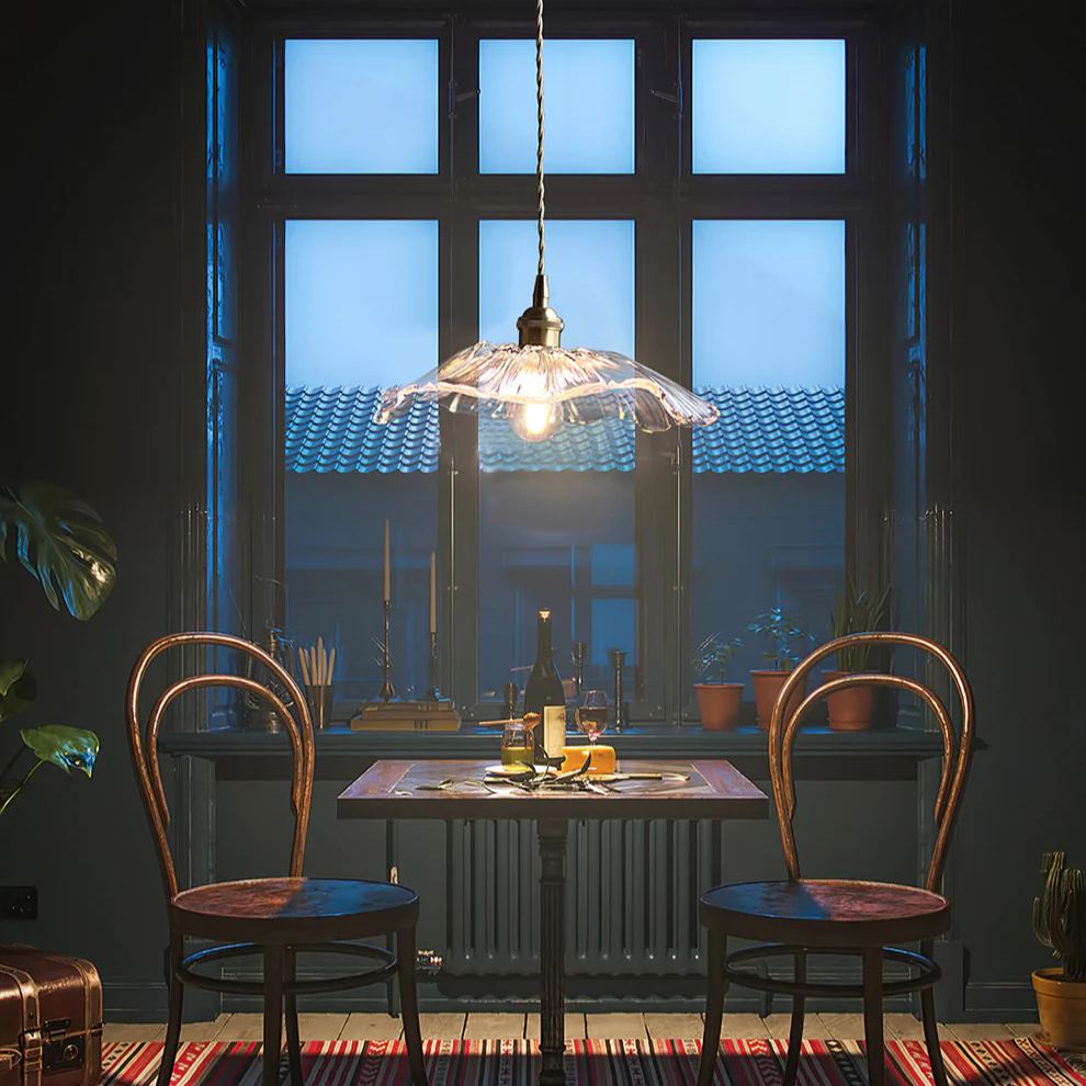 Carins Modern Blume Glas Hängend Pendelleuchte Licht Esszimmer
