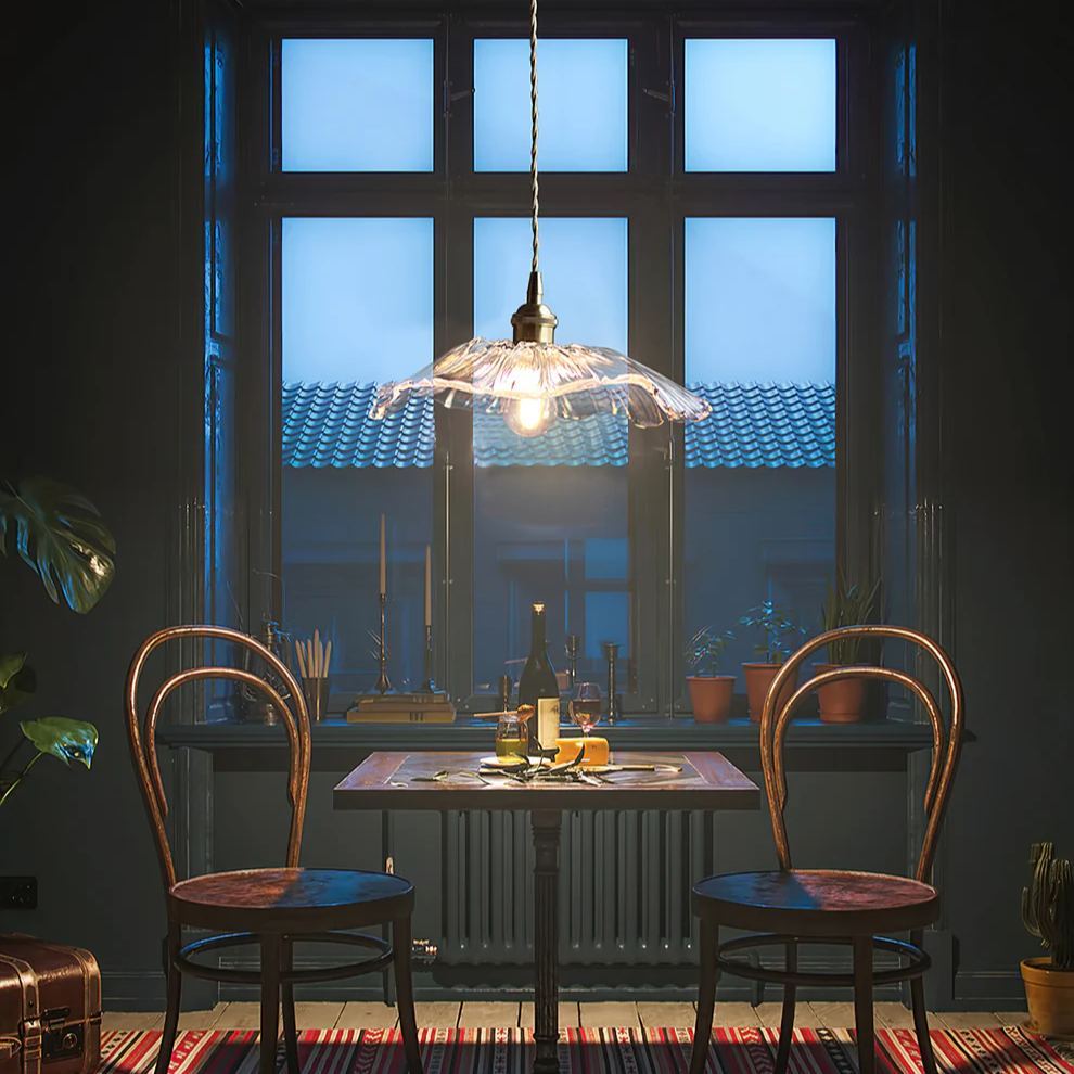 Carins Modern Blume Glas Hängend Pendelleuchte Licht Esszimmer