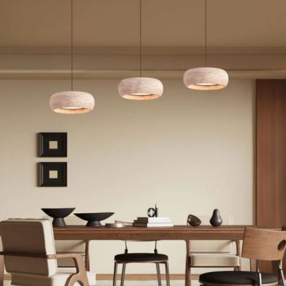 Zaid Modern Rund Travertin Pendelleuchte Licht Schirme Schlafzimmer Esszimmer