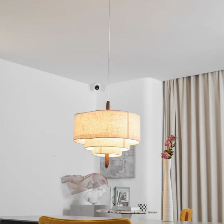 Renée Modern Kieselstein Textil Pendelleuchte Licht Schlafzimmer Esszimmer