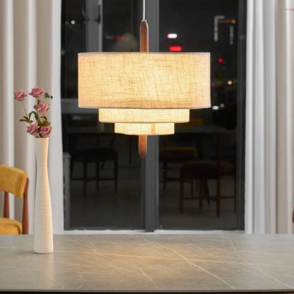 Renée Modern Kieselstein Textil Pendelleuchte Licht Schlafzimmer Esszimmer