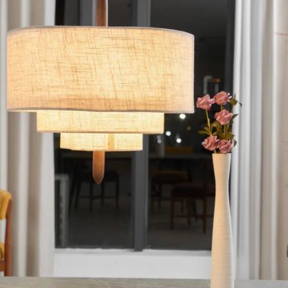 Renée Modern Kieselstein Textil Pendelleuchte Licht Schlafzimmer Esszimmer