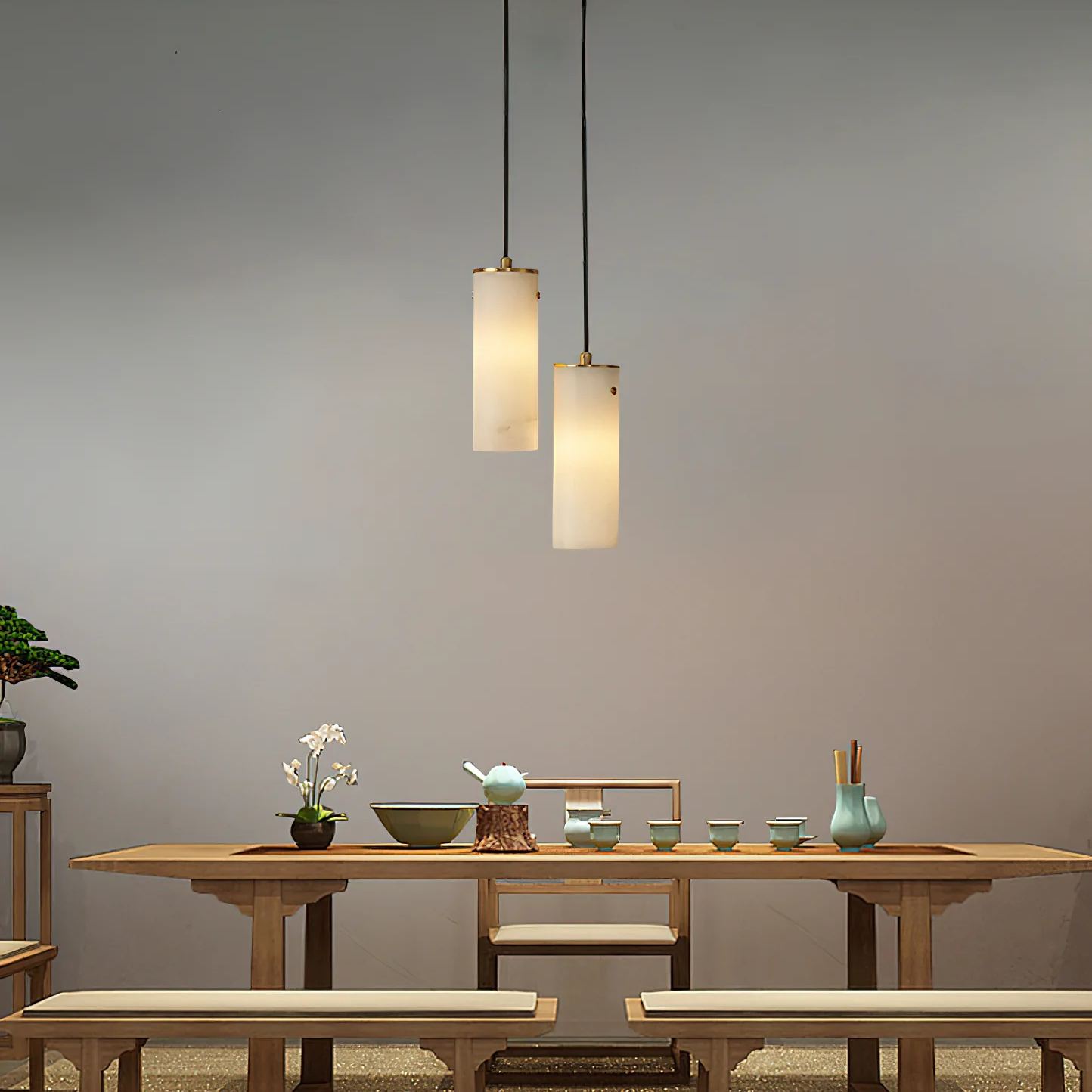 Ozawa Modern Vertical Pendant Light Metal Indoor