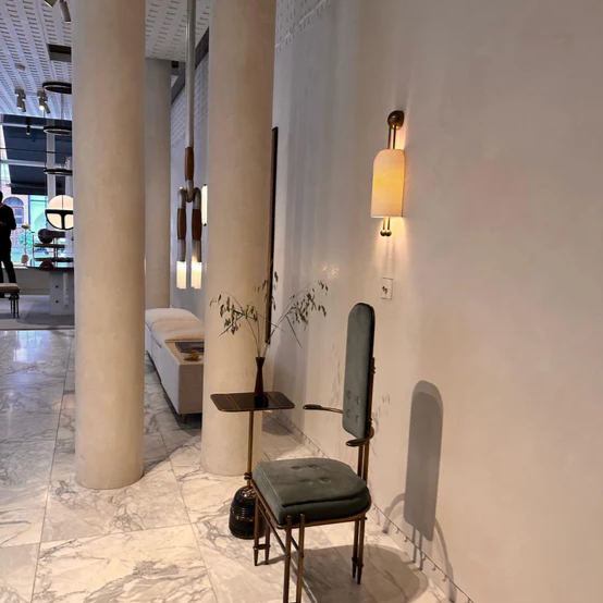 Alessio Metall Glas Weiße Wandlampe Esszimmer Schlafzimmer
