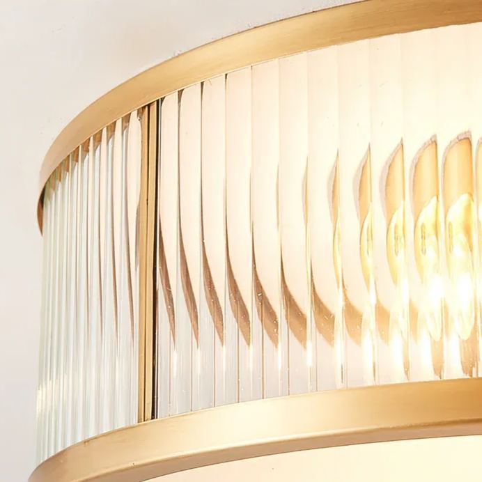 Alessio Moderne Rund Metall Glas Deckenlampe Esszimmer Schlafzimmer