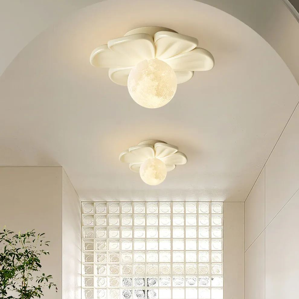 Carins Harz Rosa Beige Blüten Deckenlampe Esszimmer Schlafzimmer