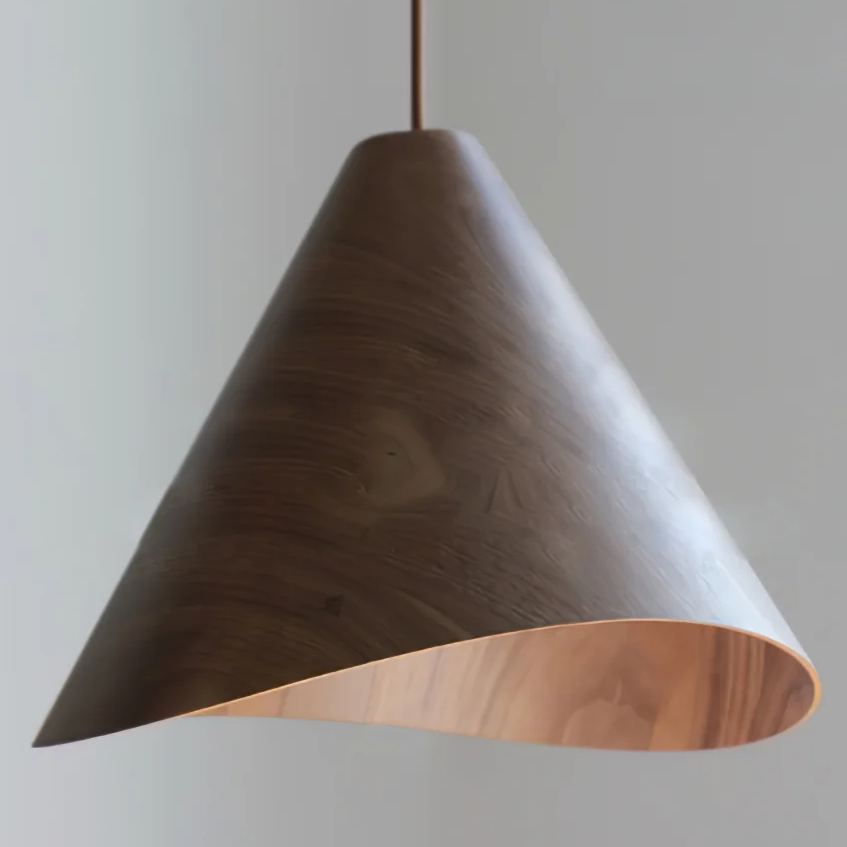 Muto Modern Kegelförmig Holz Pendelleuchte Esszimmer Kücheninsel