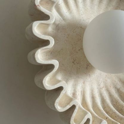 Elif Unusual Round Marble Glass Wall Lamp Indoor
