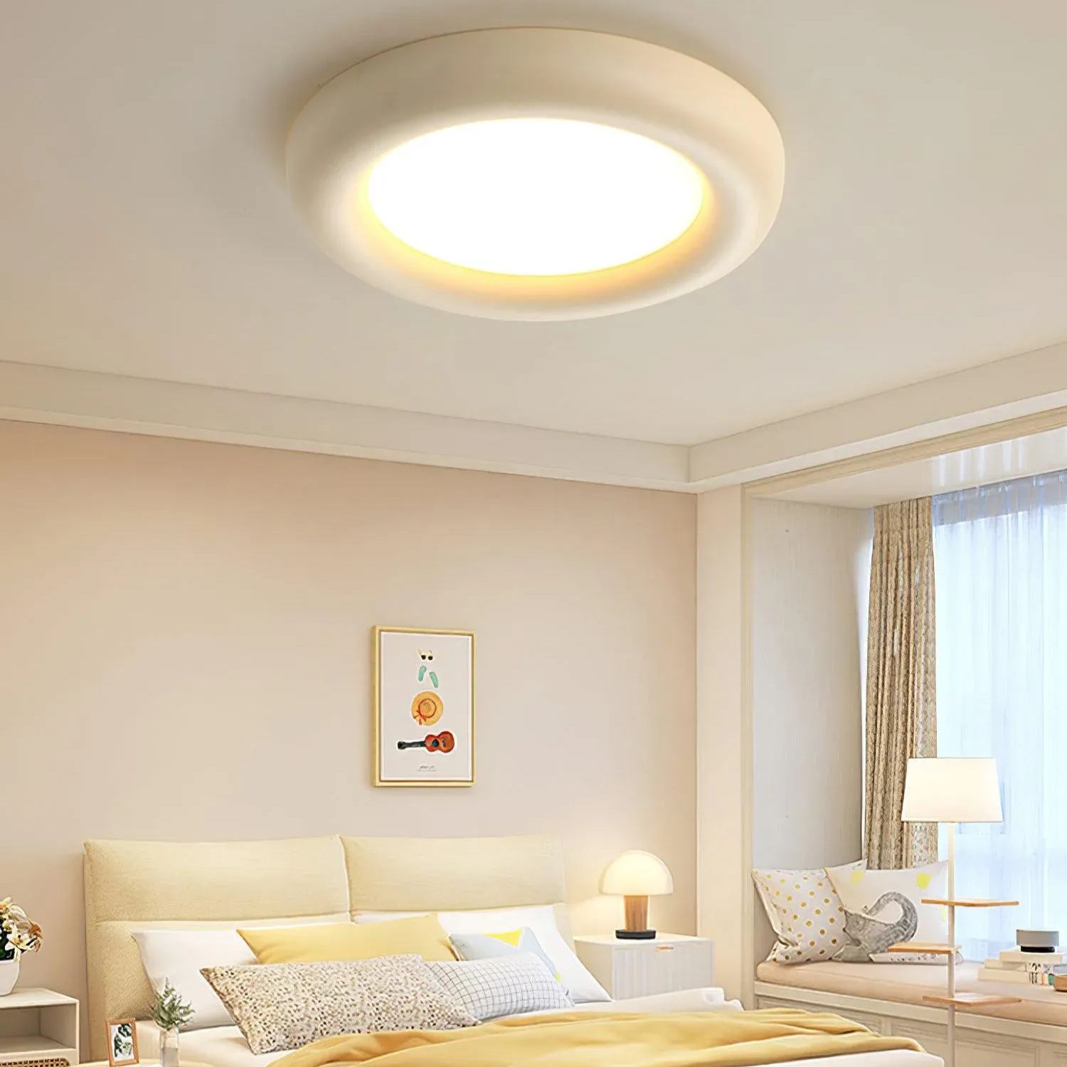 Quinn Modern Rund LED Acryl Deckenleuchte Schlafzimmer Wohnzimmer