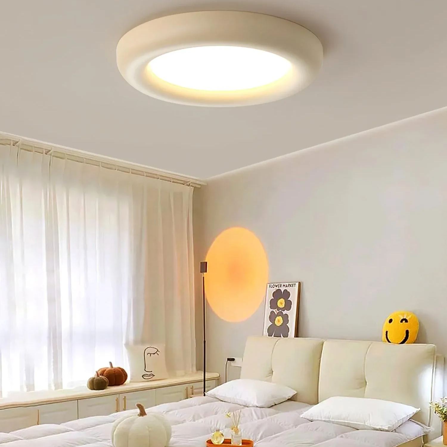 Quinn Modern Rund LED Acryl Deckenleuchte Schlafzimmer Wohnzimmer