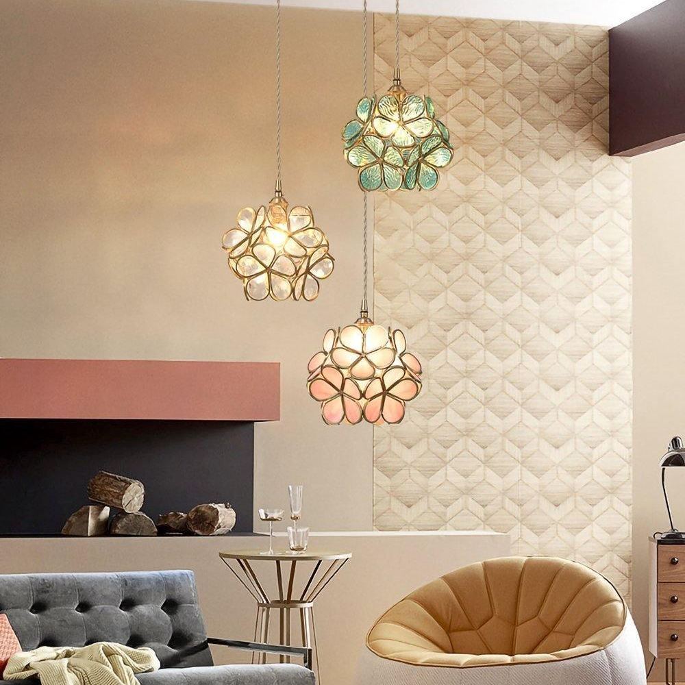 Alessio Vintage Flower Glass Pendant Light Shades Living Room Bedroom