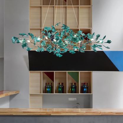 Olivia Jahrgang Blatt Acryl Kronleuchter Wohnzimmer Esszimmer Schlafzimmer