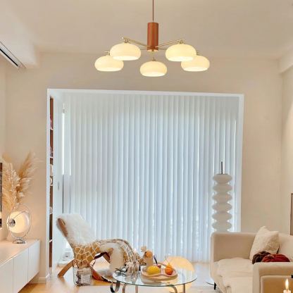 Valentina Modern Metal Glass Elliptical Pendant Light Shades Living Dining Room