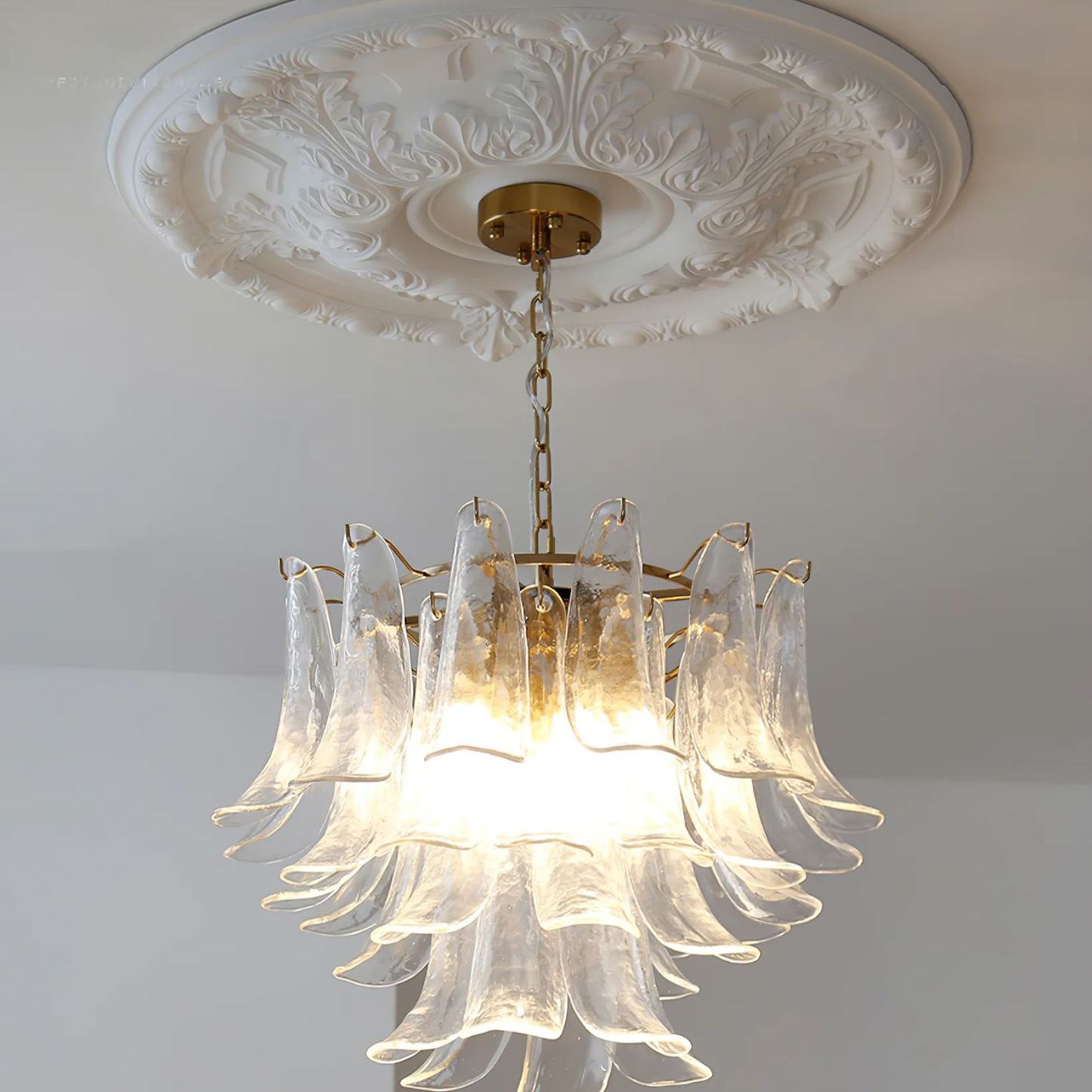Alessio Vintage Luxury Metal Glass Chandelier Living Dining Room Bedroom