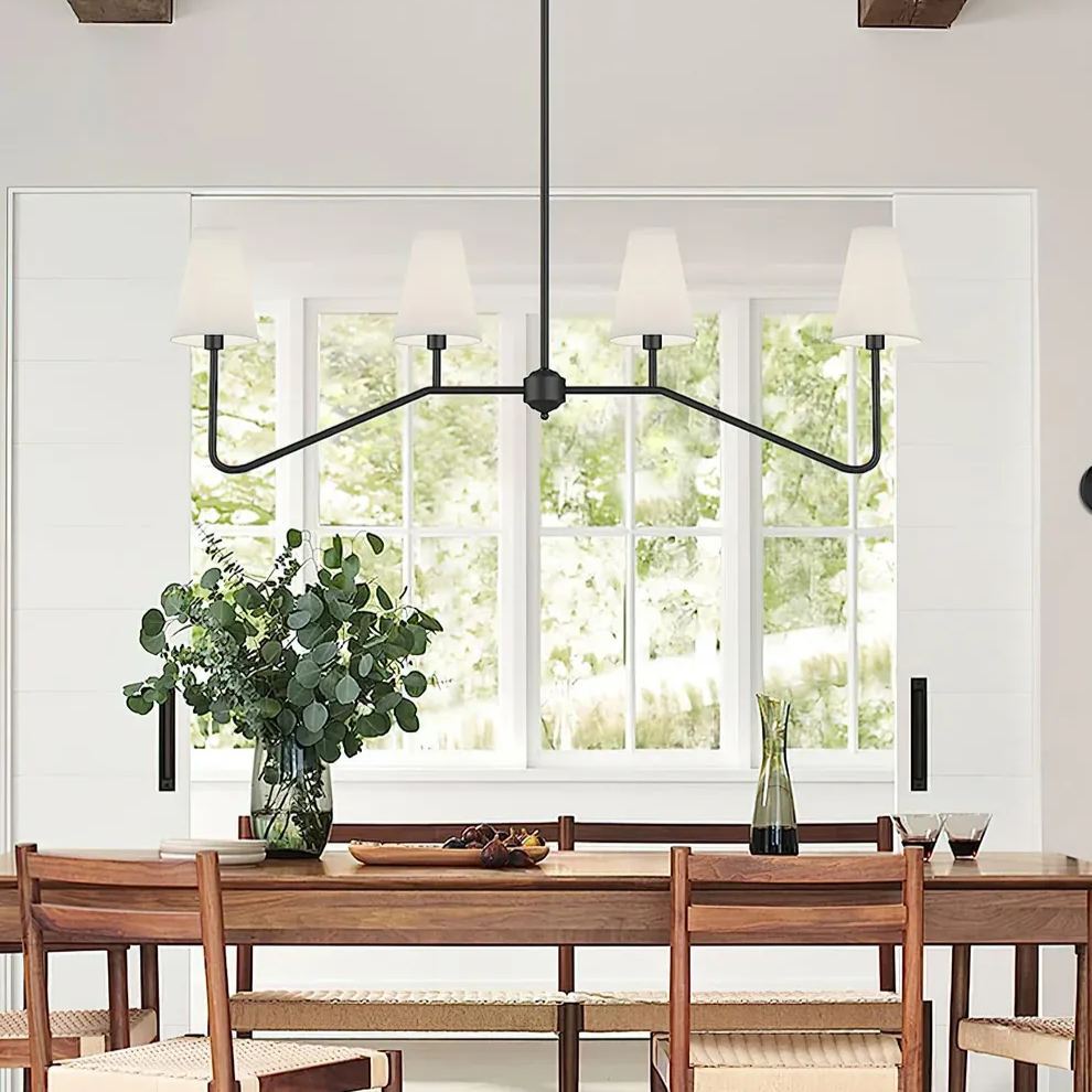 Alessio Vintage Classical Metal Fabric Pendant Light Shades Living Dining Room