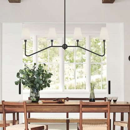 Alessio Vintage Classical Metal Fabric Pendant Light Shades Living Dining Room
