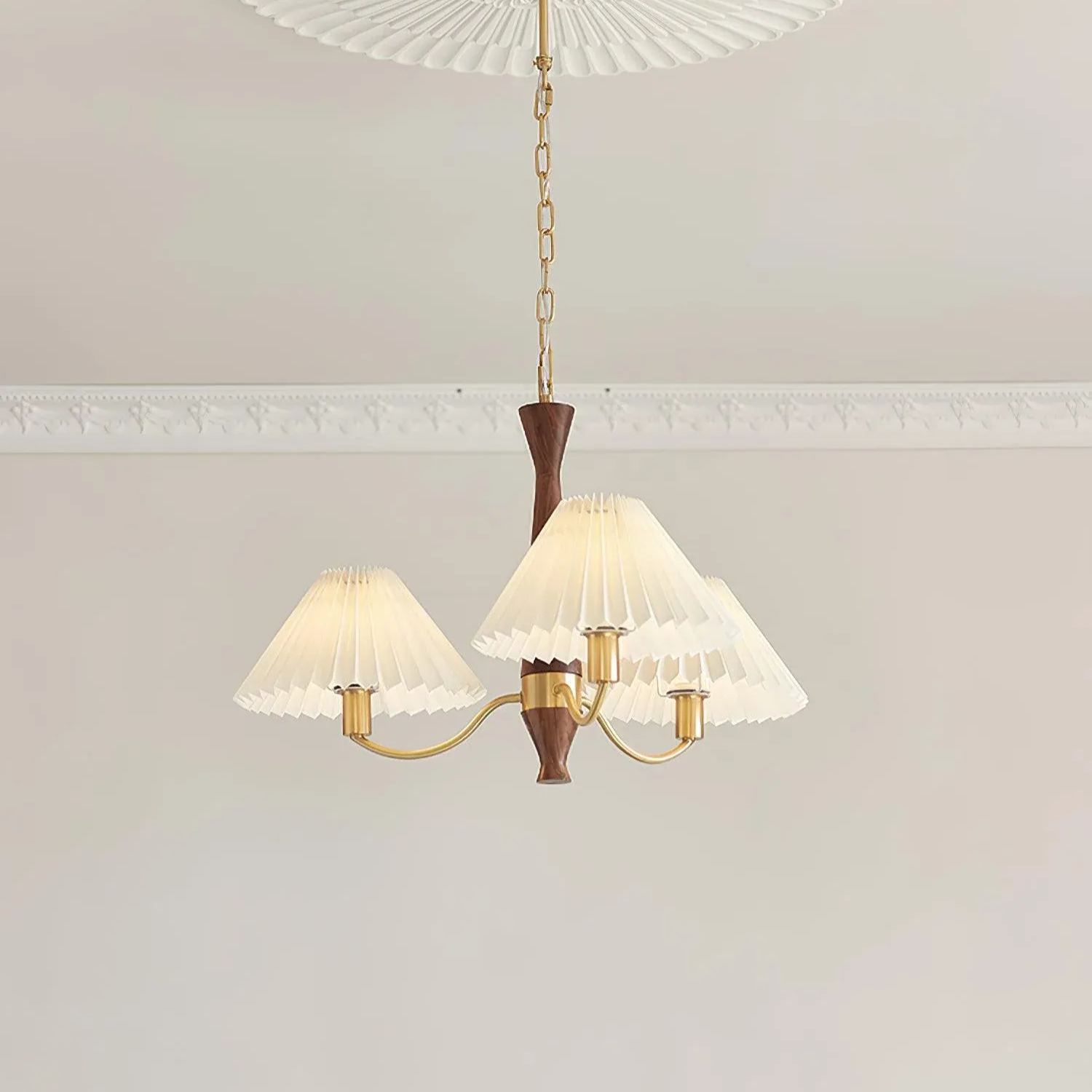 Valentina Vintage Pleated Fabric Chandelier Shades  Living Dining Room