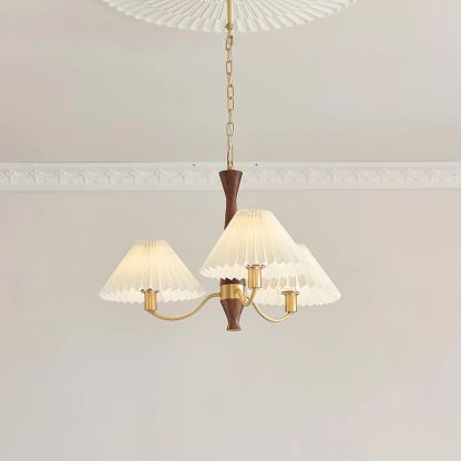 Valentina Vintage Pleated Fabric Chandelier Shades  Living Dining Room