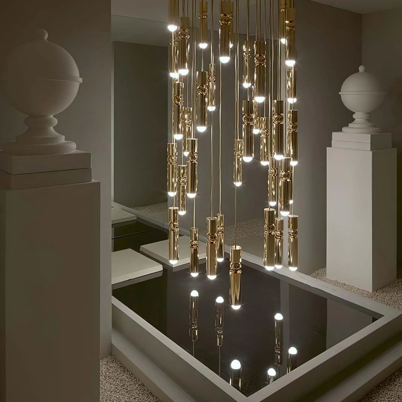 Edge Modern Minimalism Metal Pendant Light Living Dining Room Bedroom