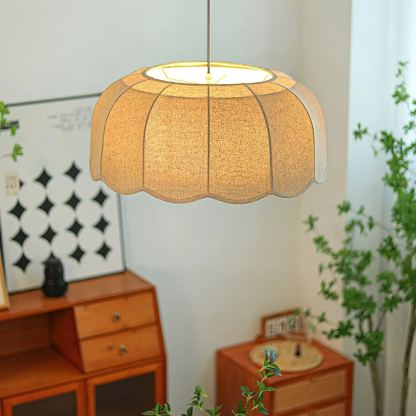 Renée Cottage Banana Leaf Fabric Pendant Light Shades Bedroom Living Room