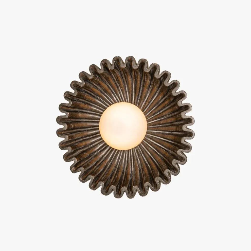 Elif Unusual Round Marble Glass Wall Lamp Indoor
