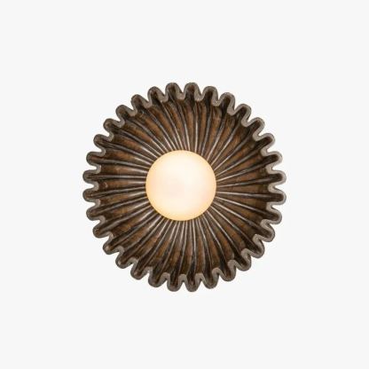 Elif Unusual Round Marble Glass Wall Lamp Indoor