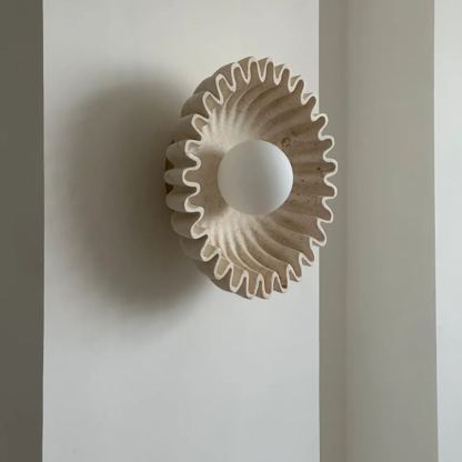 Elif Unusual Round Marble Glass Wall Lamp Indoor