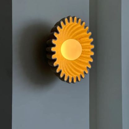 Elif Unusual Round Marble Glass Wall Lamp Indoor