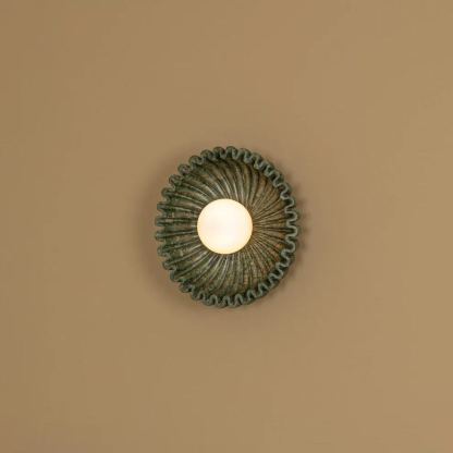 Elif Unusual Round Marble Glass Wall Lamp Indoor
