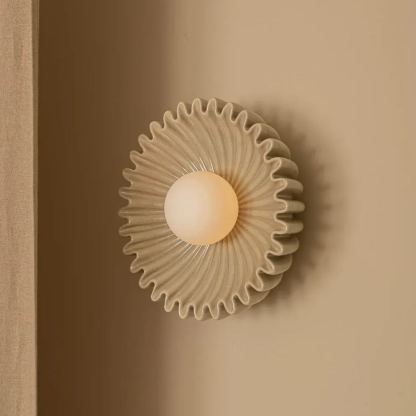 Elif Unusual Round Marble Glass Wall Lamp Indoor