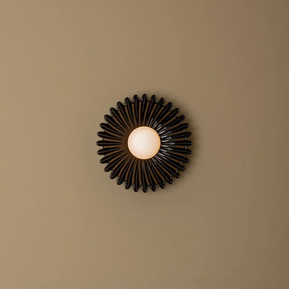 Elif Unusual Round Marble Glass Wall Lamp Indoor