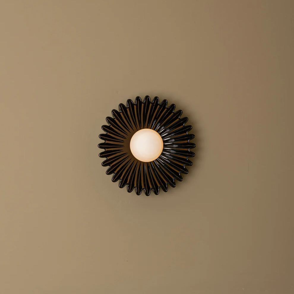 Elif Unusual Round Marble Glass Wall Lamp Indoor