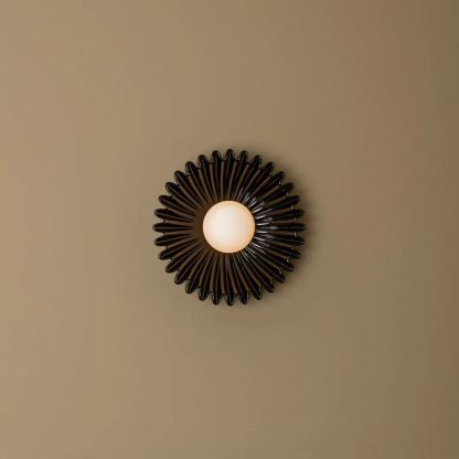 Elif Unusual Round Marble Glass Wall Lamp Indoor