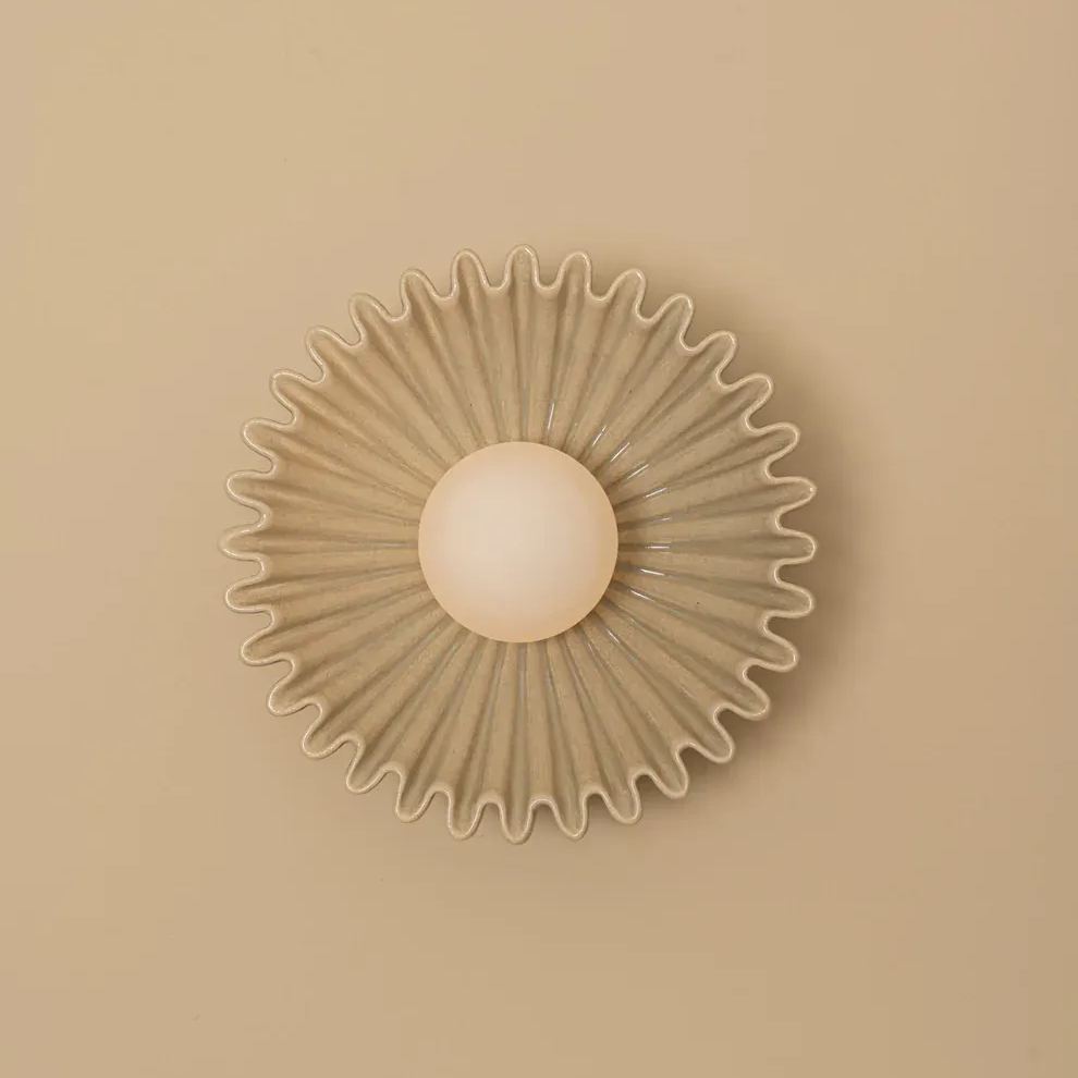 Elif Unusual Round Marble Glass Wall Lamp Indoor