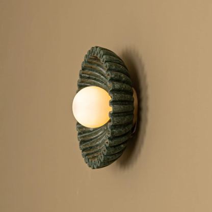 Elif Unusual Round Marble Glass Wall Lamp Indoor