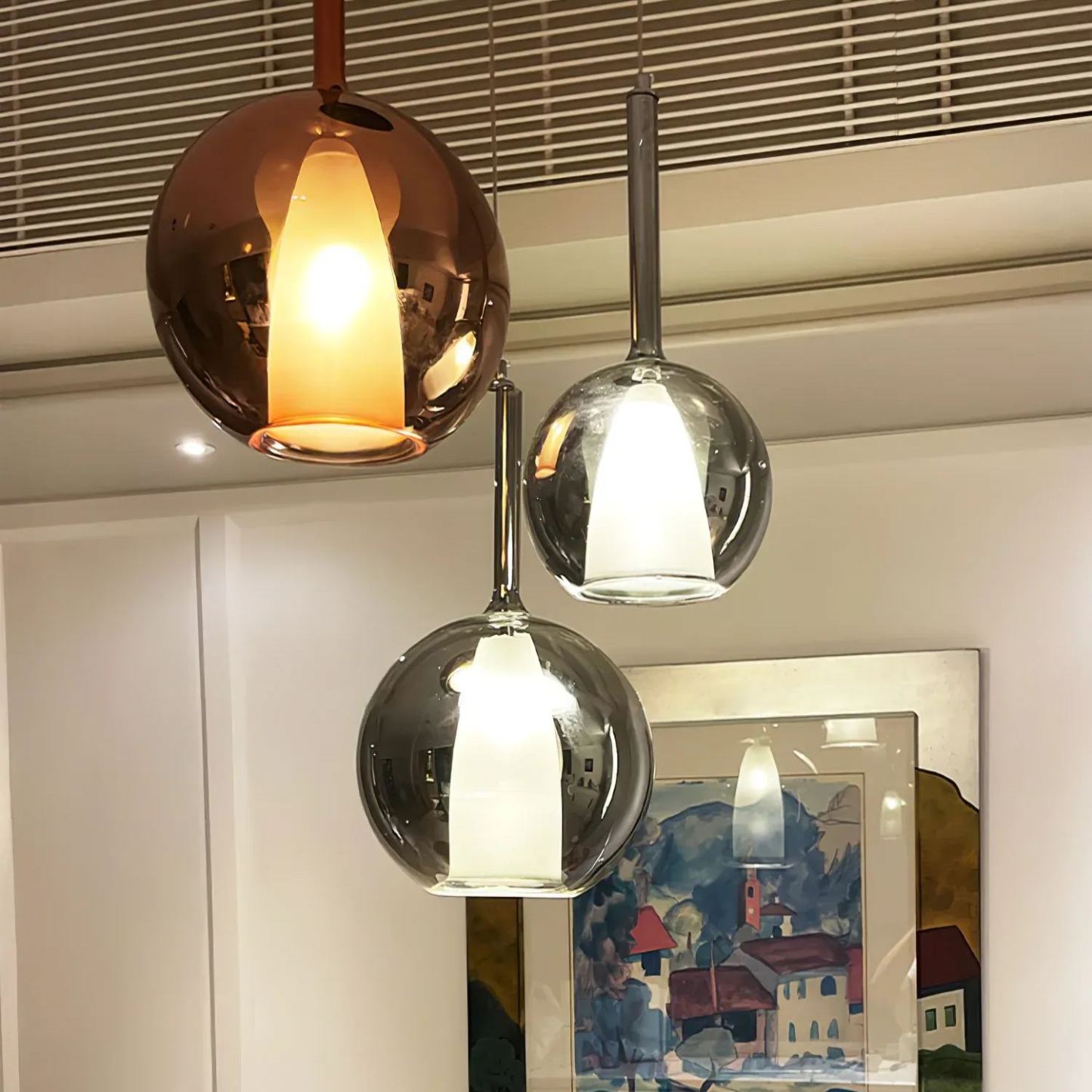 Hailie Modern Runden Glas Pendelleuchte Schlafzimmer Wohnzimmer