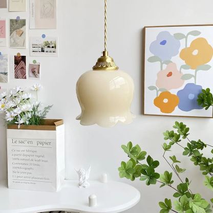 Carins Jahrgang Blume Harz Pendelleuchte Schlafzimmer Wohn-Esszimmer