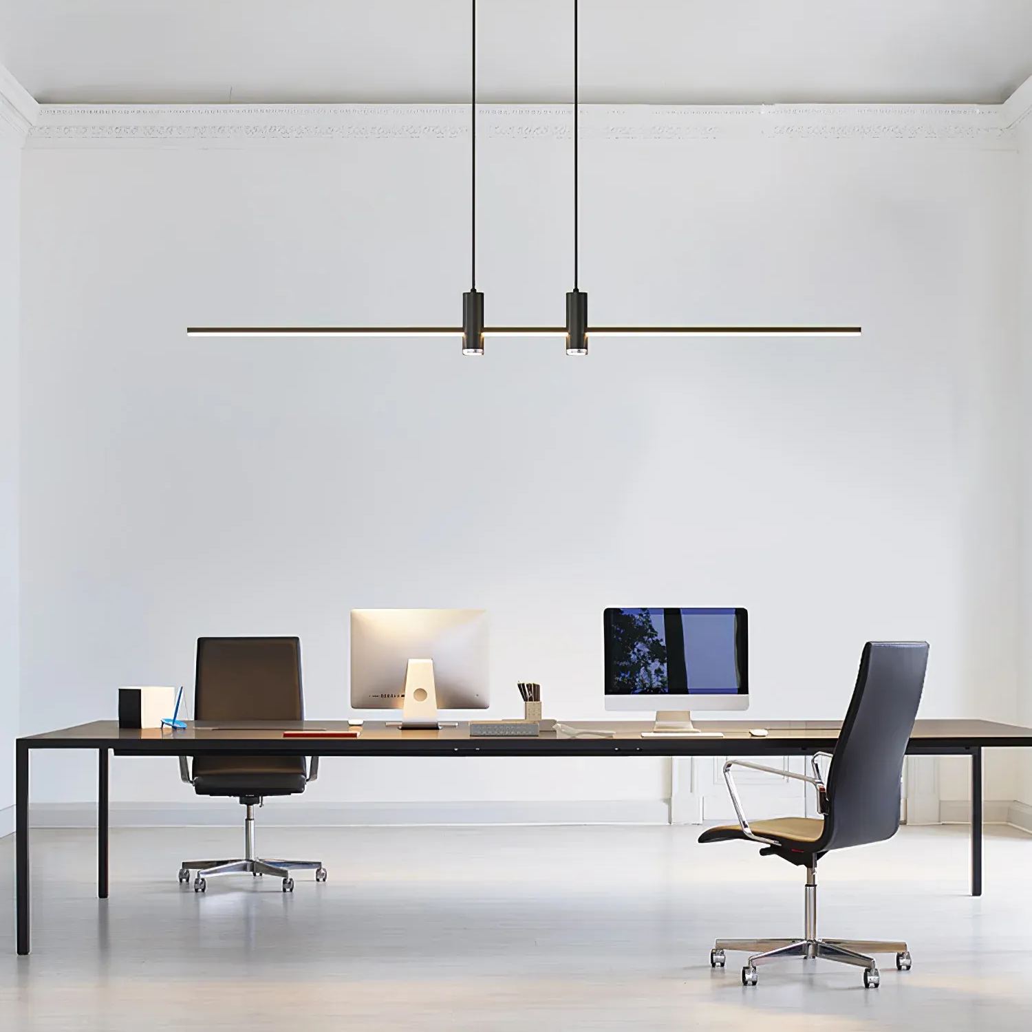 Edge Modern Unusual Long Metal Pendant Light Dining Living Room
