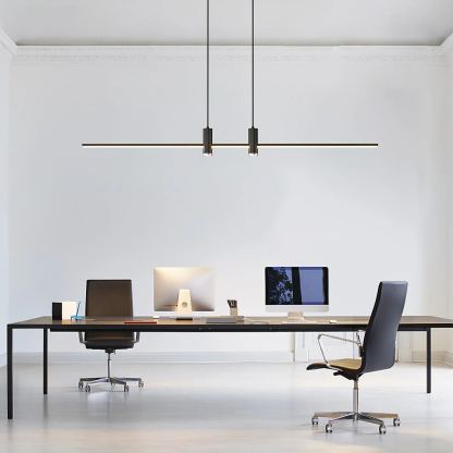 Edge Modern Unusual Long Metal Pendant Light Dining Living Room