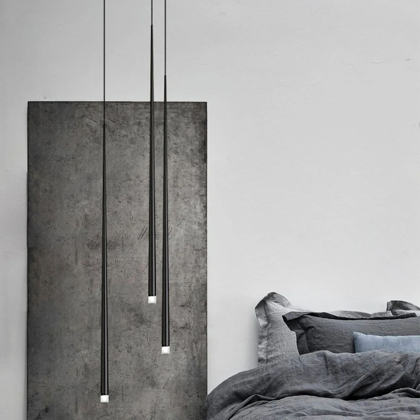 Edge Modern Slender Cone Metal Chandelier Hallway Living Room