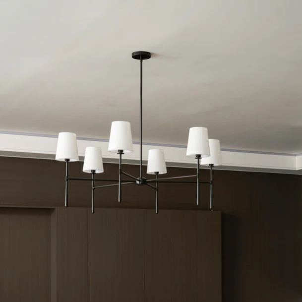 Alessio Vintage Classical Brass Fabric Pendant Light Shades Living Dining Room
