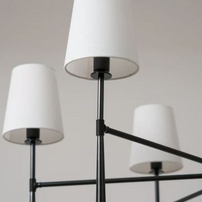 Alessio Vintage Classical Brass Fabric Pendant Light Shades Living Dining Room
