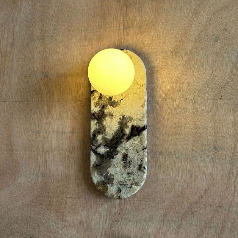 Jade Minimalismus Metall Glas Wandlampe Esszimmer Schlafzimmer